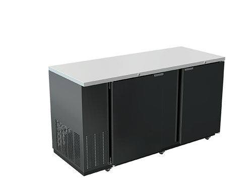 69.5" 2 Door Back Bar Refrigerator